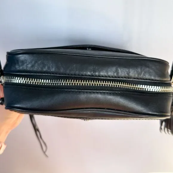 Rebecca Minkoff's M.A.B. Camera Black Leather Crossbody Purse Bag - Picture 16 of 16